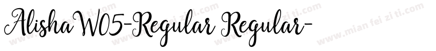 AlishaW05-Regular Regular字体转换